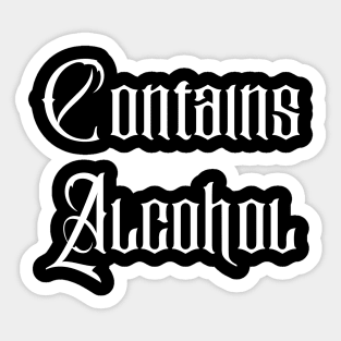 Contains Alcohol Sticker